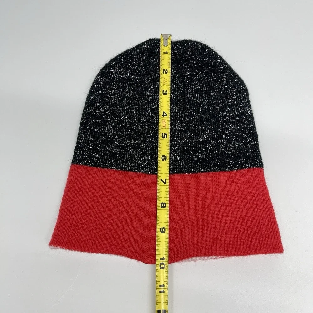 Disney love Minnie Mouse Knit Beanie Hat Embroidery Black & Red OSFM Kids Adults